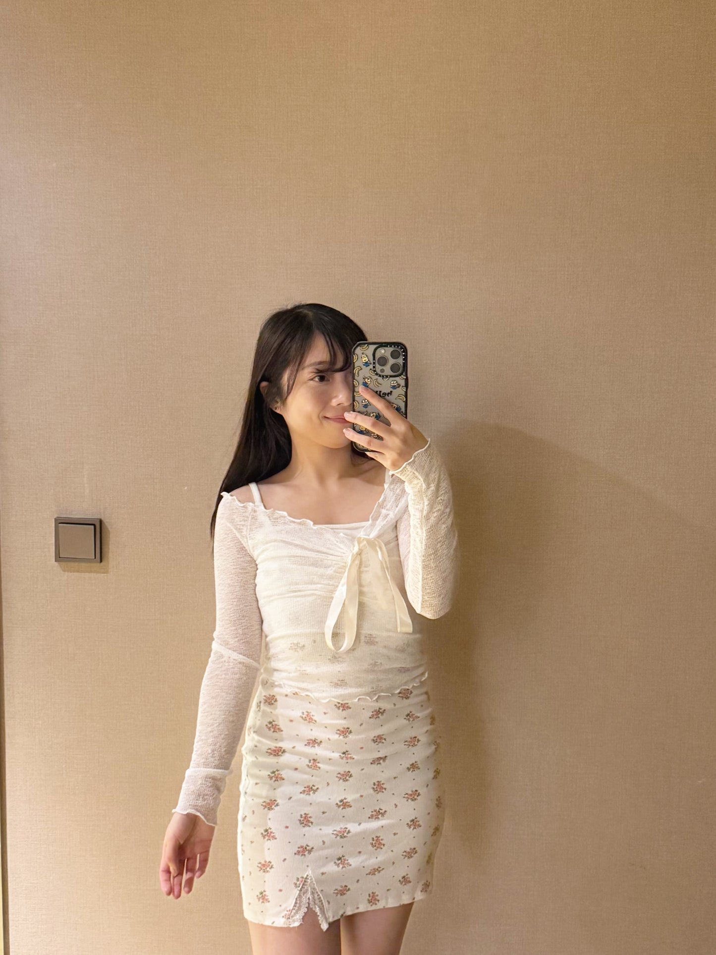 【甜美綁帶𝗟𝗮𝗰𝗲 🦋🦋 外搭 ! 彈性超好💖】仙氣綁帶蕾絲𝗧𝗼𝗽