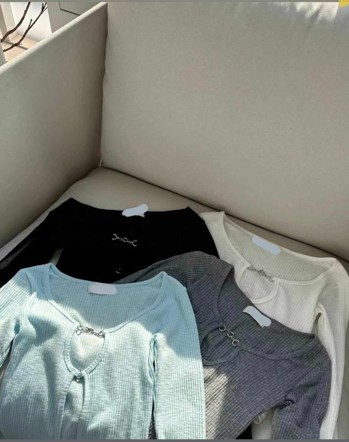 【韓國大熱.ᐟ.ᐟ】𝗗𝗼𝘂𝗯𝗹𝗲金扣子𝗧𝗼𝗽 (薄𝗩𝗲𝗿.)