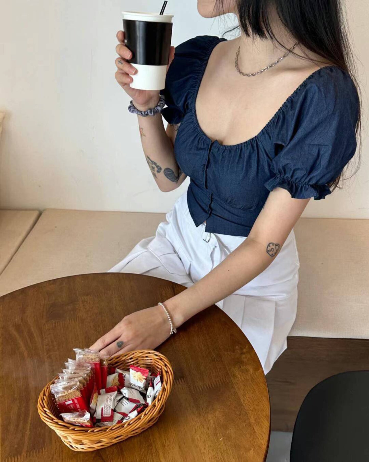 【早鳥價 | 超蓬鬆感+𝟮種穿法.ᐟ.ᐟ】𝗣𝗼𝗻𝗴 𝗣𝗼𝗻𝗴 𝗗𝗲𝗻𝗶𝗺 𝗧𝗼𝗽