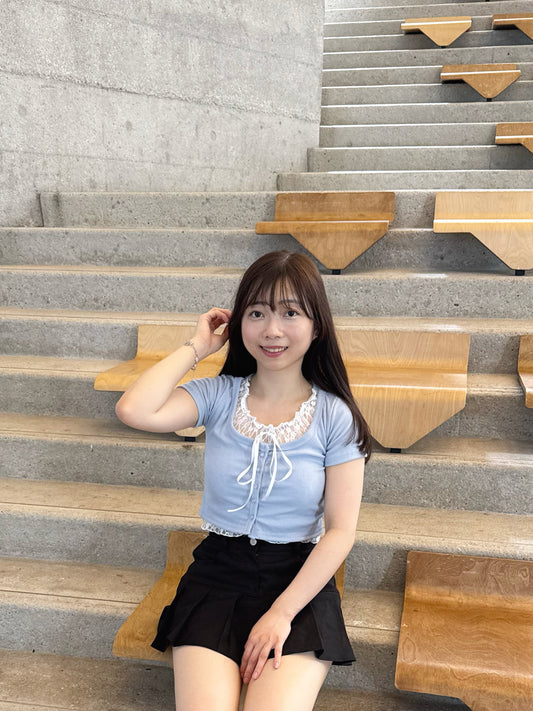 【 ⁼³₌₃⁼³ 甜美𝗚𝗜𝗥𝗟˙🍓  驚喜蕾絲 短版𝗧𝗼𝗽】𝗖𝗵𝗲𝗿𝗿𝘆 𝗕𝗹𝗼𝘀𝘀𝗼𝗺 𝗧𝗼𝗽