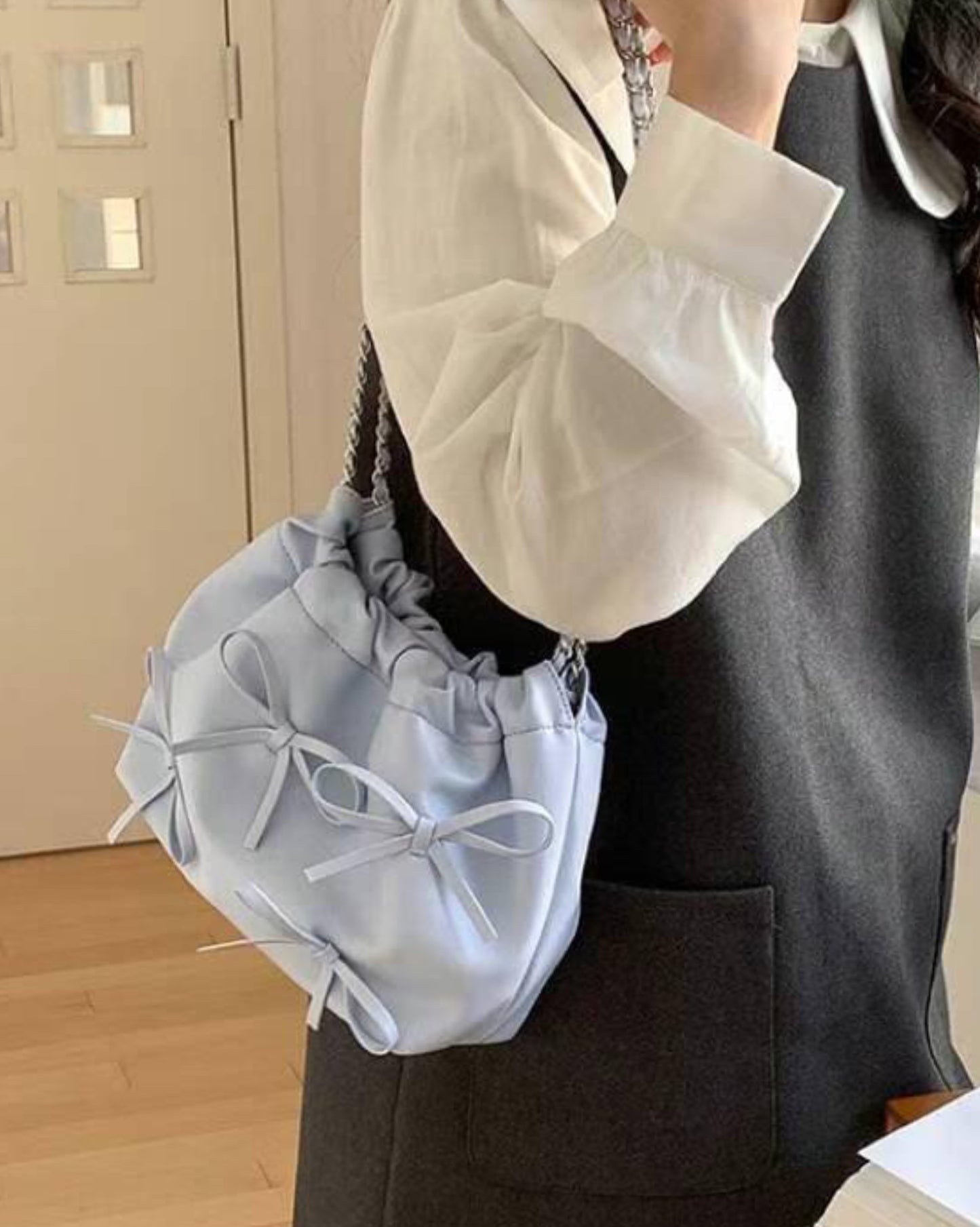 【韓國人氣!!!】蝴蝶結水桶袋