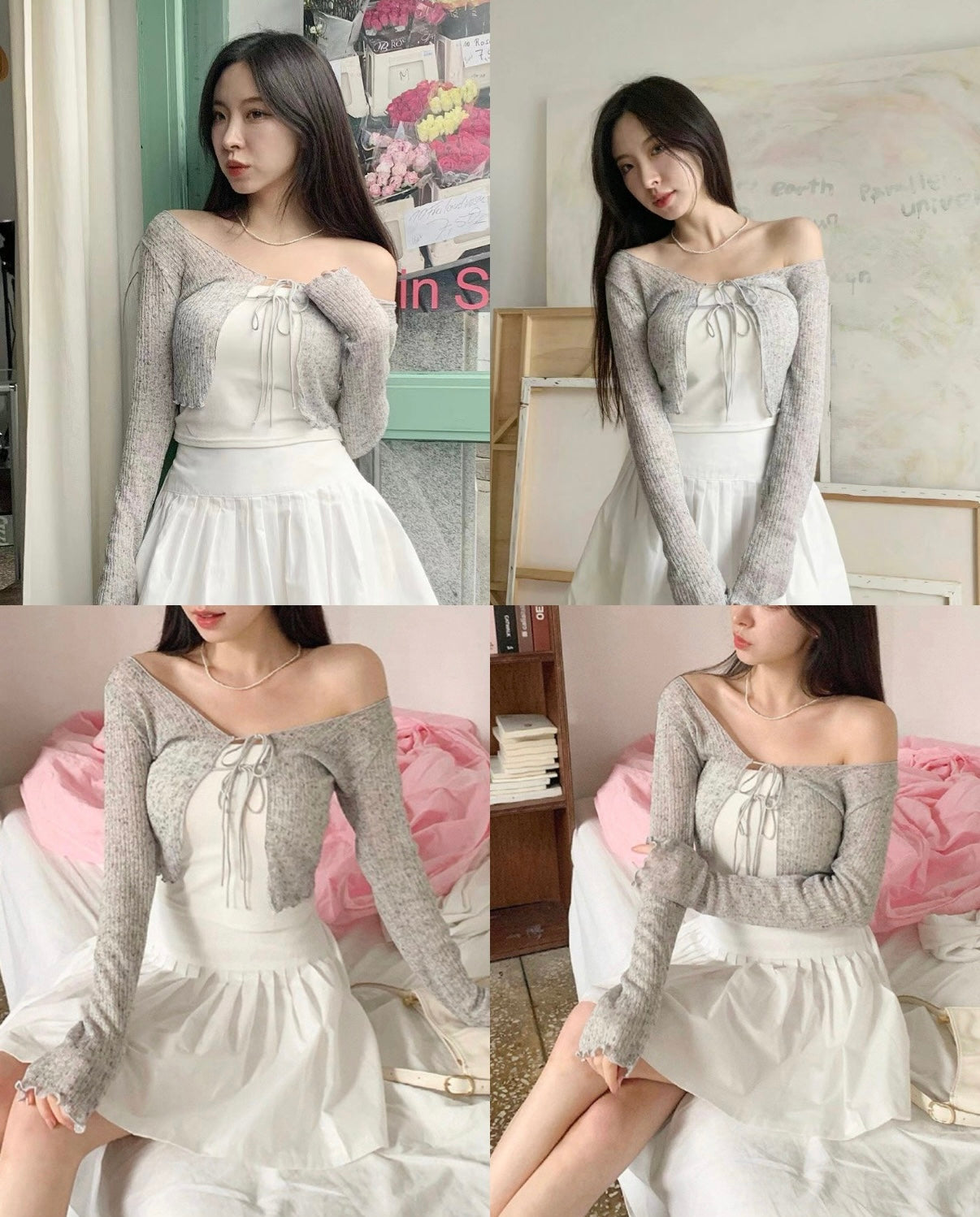 【≼‧₊˚♪ 𝄞₊˚⊹人氣第二版上架🧸長版輕盈 𝗥𝗜𝗕𝗕𝗢𝗡 𝗚𝗜𝗥𝗟🎀⋆】𝗣𝗿𝗲𝘁𝘁𝘆 𝗢𝗳𝗳-𝗦𝗵𝗼𝘂𝗹𝗱𝗲𝗿 𝗝𝗞(𝗩𝗲𝗿 𝟮.)