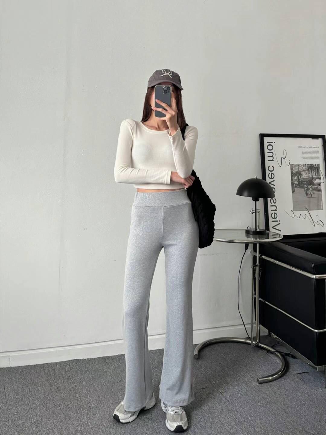 【 ゚ ゚☾ 超筍價$𝟭𝟬𝟵 彈性親膚收小腹!橡根腰包覆度𝗨𝗽👖】𝗙𝗹𝗲𝘅-𝗨𝗽 喇叭褲 (必入)