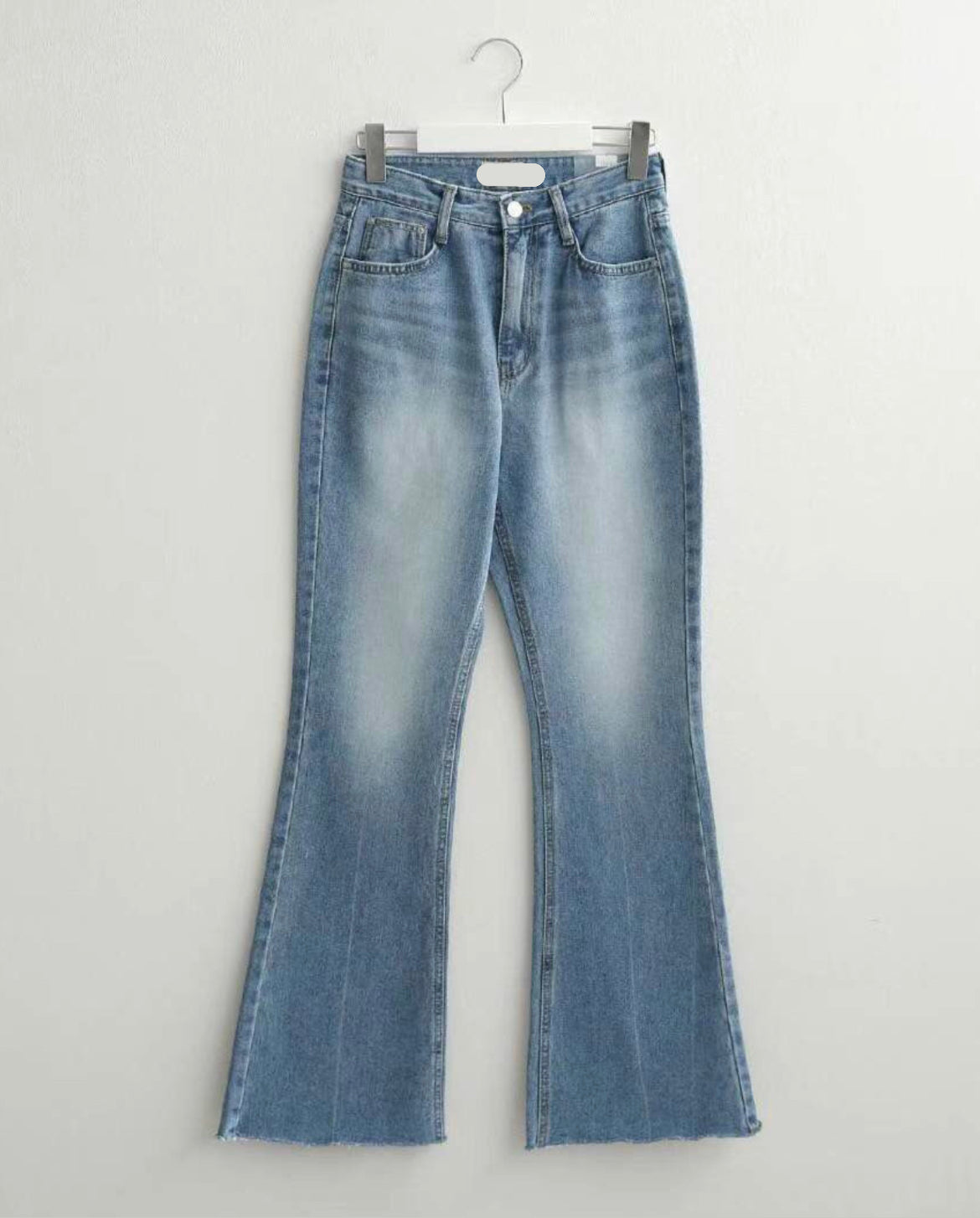 【必入修腿+③個𝗦𝗶𝘇𝗲.ᐟ.ᐟ】牛仔紋高腰闊褲