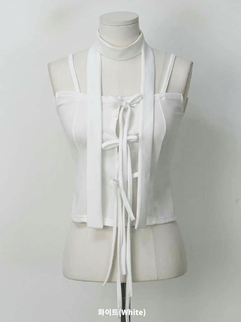 【 三重綁帶平口裝(˶˃ ᵕ ˂˶)꩜ .ᐟ 早鳥~】𝗕𝘂𝘀𝘁𝗶𝗲𝗿 𝗖𝗼𝗿𝘀𝗲𝘁 𝗧𝗼𝗽