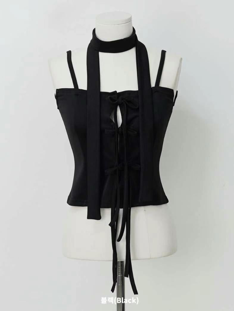 【 三重綁帶平口裝(˶˃ ᵕ ˂˶)꩜ .ᐟ 早鳥~】𝗕𝘂𝘀𝘁𝗶𝗲𝗿 𝗖𝗼𝗿𝘀𝗲𝘁 𝗧𝗼𝗽