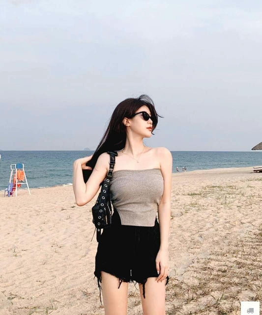 【˗🎧ྀི♪⋆.有𝗣𝘂𝘀𝗵 𝗨𝗽 效果💛💛 長版𝗧 𝗦𝗵𝗮𝗽𝗲 修腰】𝗪𝗮𝗶𝘀𝘁 𝗨𝗽 𝗧𝘂𝗯𝗲 𝗧𝗼𝗽 (連𝗣𝗔𝗗)