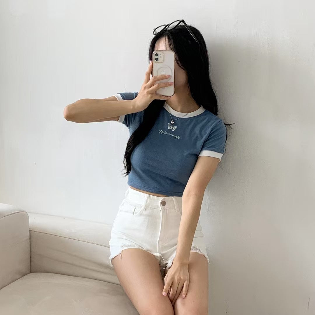 【,¸¸,๑๑ 🎀 𝗛𝗞𝗱 𝟭𝟬𝟵 !大人氣𝗧~蝴蝶紋🍭】𝗕𝘂𝘁𝘁𝗲𝗿𝗳𝗹𝘆 𝗖𝗿𝗼𝗽