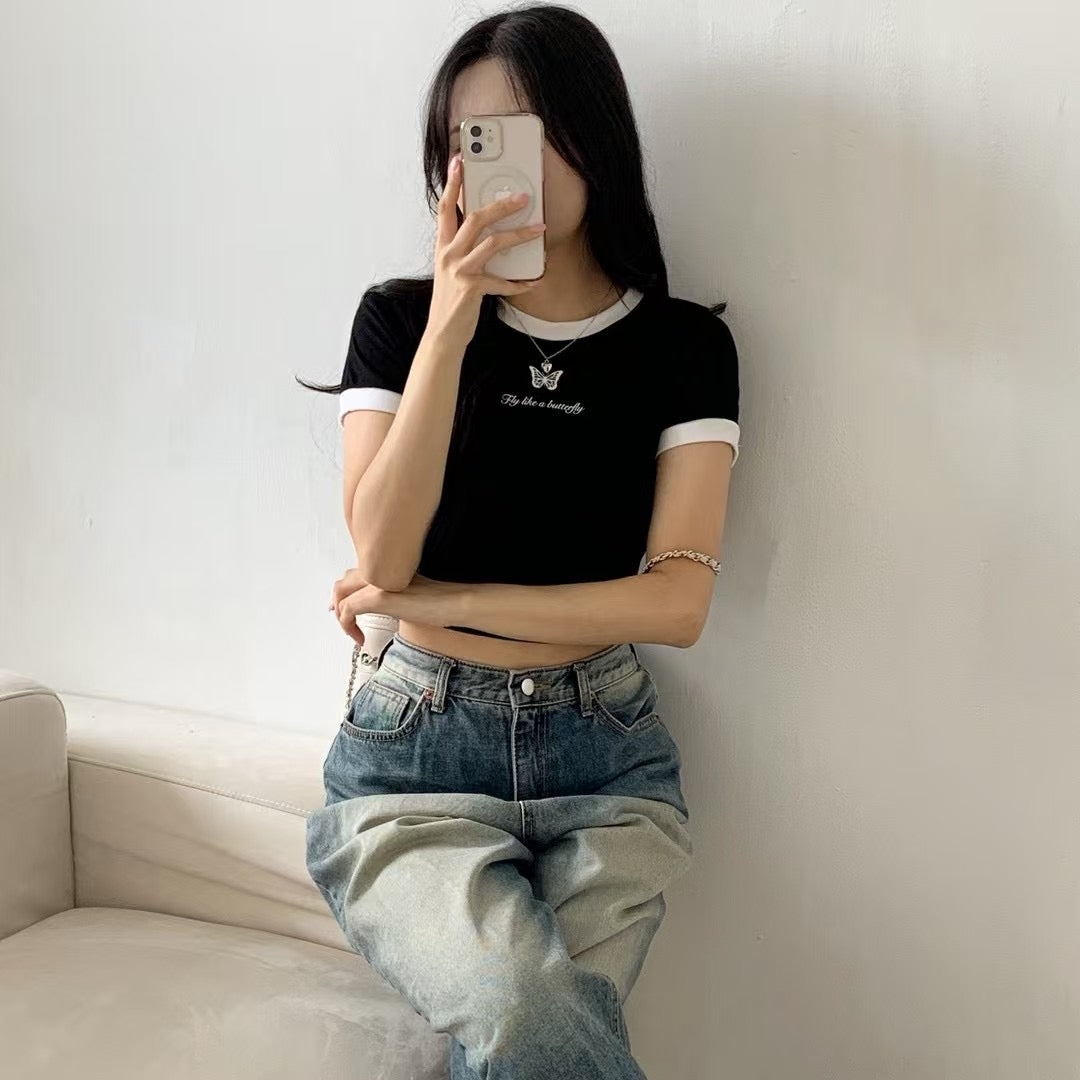 【,¸¸,๑๑ 🎀 𝗛𝗞𝗱 𝟭𝟬𝟵 !大人氣𝗧~蝴蝶紋🍭】𝗕𝘂𝘁𝘁𝗲𝗿𝗳𝗹𝘆 𝗖𝗿𝗼𝗽