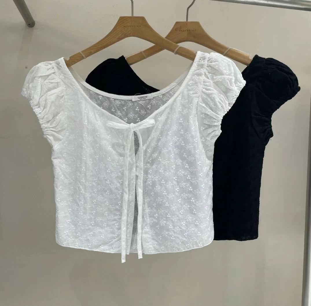 【„.-•~¹°”ˆ˜¨ 早鳥~ 美爆碎花 🌻透薄感滿分🌻】 𝗙𝗹𝗼𝘄𝗲𝗿 𝗟𝗮𝗰𝗲 𝗢𝘂𝘁𝗲𝗿 𝗧𝗼𝗽