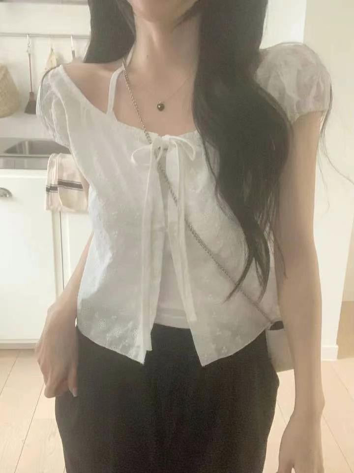 【„.-•~¹°”ˆ˜¨ 早鳥~ 美爆碎花 🌻透薄感滿分🌻】 𝗙𝗹𝗼𝘄𝗲𝗿 𝗟𝗮𝗰𝗲 𝗢𝘂𝘁𝗲𝗿 𝗧𝗼𝗽