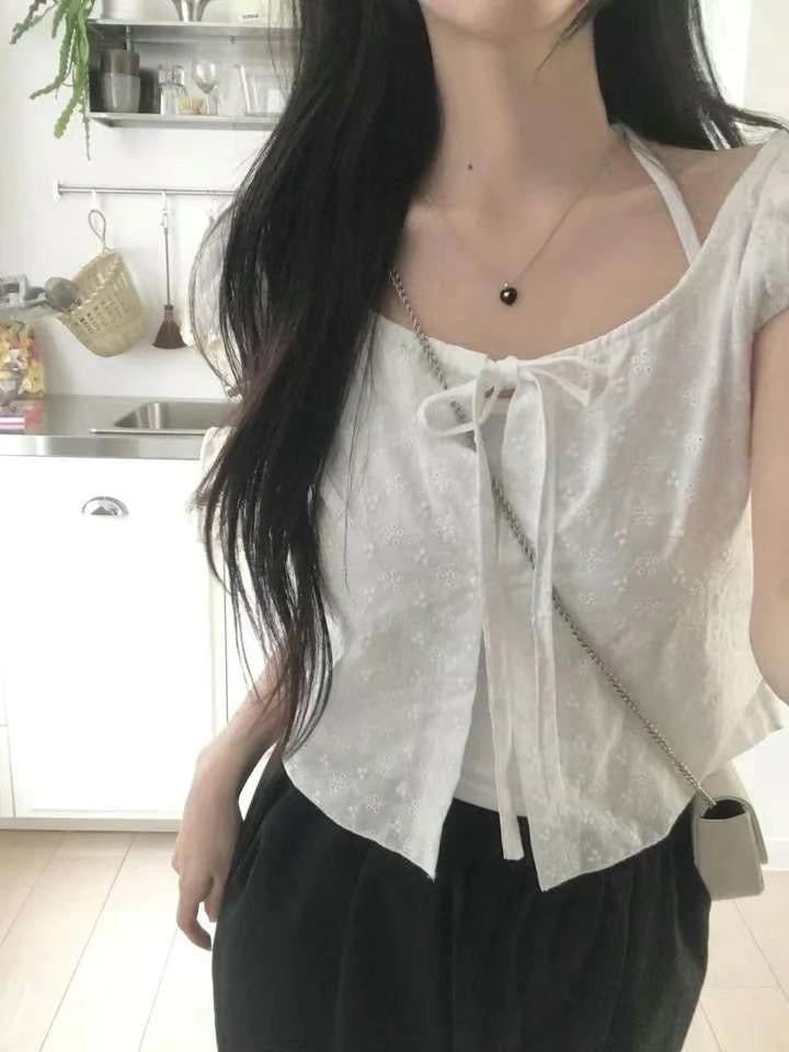 【„.-•~¹°”ˆ˜¨ 早鳥~ 美爆碎花 🌻透薄感滿分🌻】 𝗙𝗹𝗼𝘄𝗲𝗿 𝗟𝗮𝗰𝗲 𝗢𝘂𝘁𝗲𝗿 𝗧𝗼𝗽