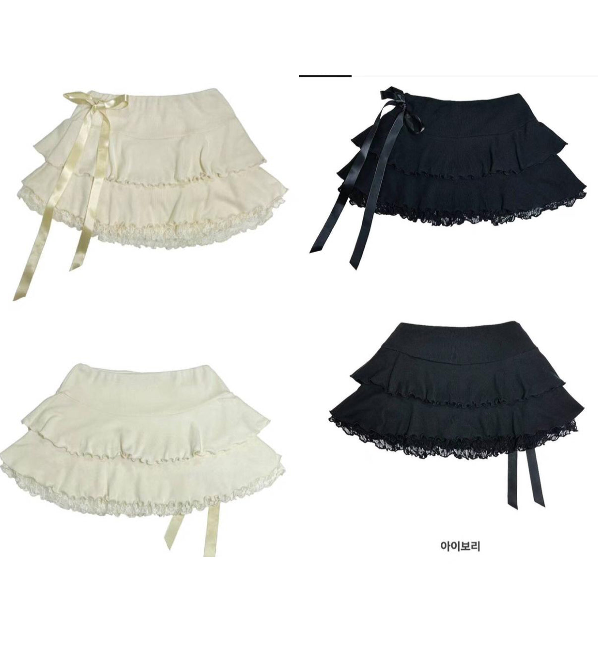 【微甜綁帶 🍉 🍉 蓬~鬆~內有打底褲 !】仙氣修腰短裙