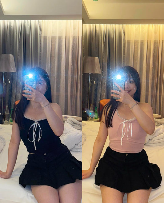 【絕美𝗟𝗔𝗖𝗘 ⛅️⛅️ $𝟵𝟵  氣質露背 ৻( •̀ ᗜ •́ ৻)】𝗟𝗮𝗰𝗲 𝗧𝘄𝗶𝘀𝘁 𝗧𝗮𝗻𝗸 𝗧𝗼𝗽