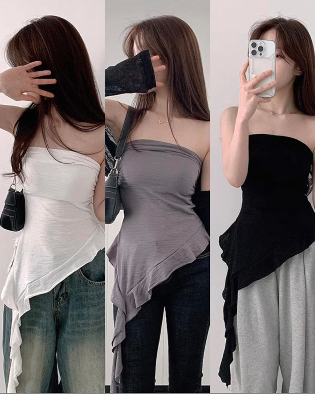 【.☘︎ ݁˖ 型格𝗣𝗜𝗖𝗞 !不規則荷葉邊 🤍🤍早鳥~】 𝗨𝗹𝘁𝗿𝗮 𝗥𝗲𝗳𝗶𝗹𝗹 𝗧𝗮𝗻𝗸 𝗧𝗼𝗽