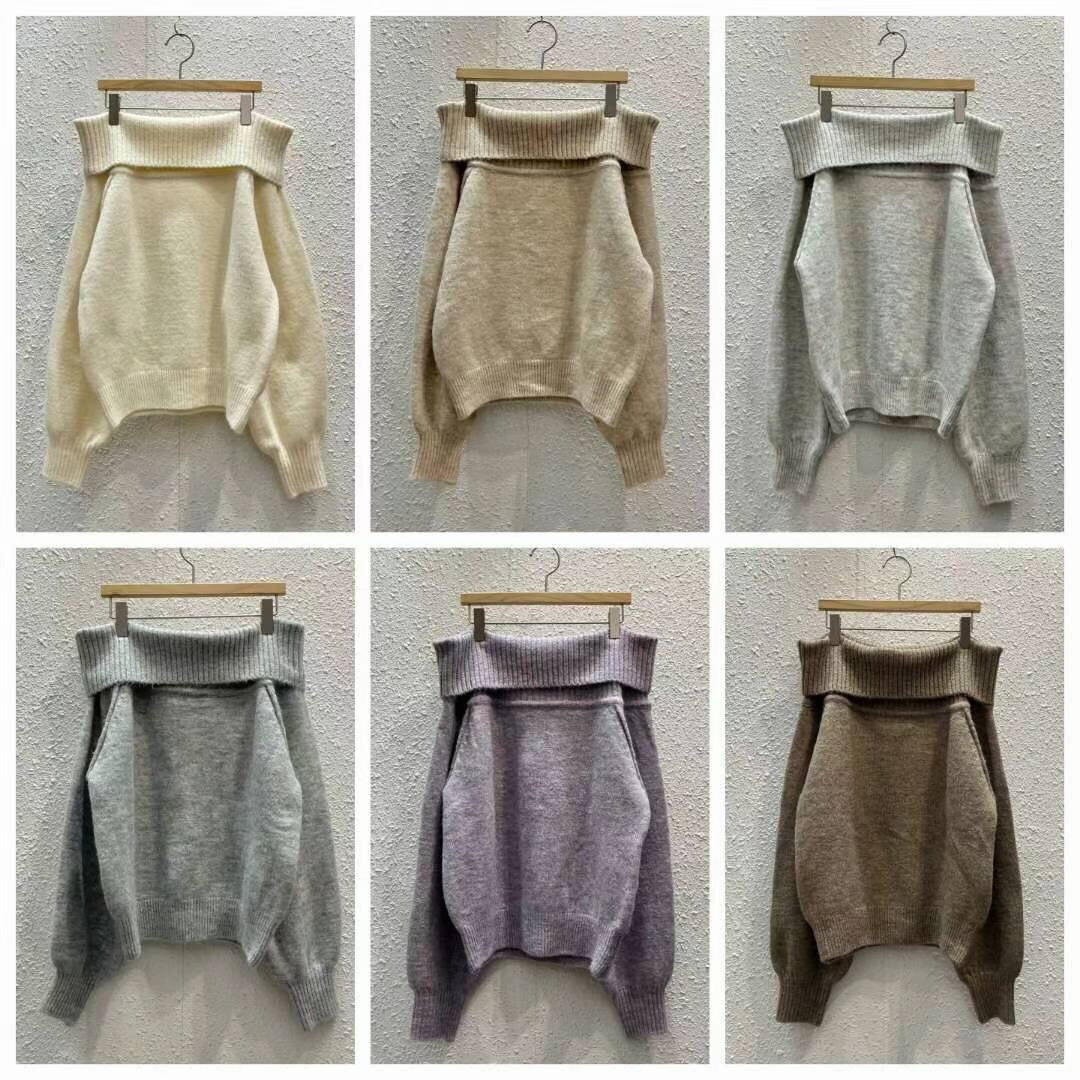 【 早鳥~ 超美淡紫色💜 慵懶感X混色闊一字膊】𝗕𝘂𝗯𝗯𝗹𝗲 𝗞𝗻𝗶𝘁 𝗧𝗼𝗽