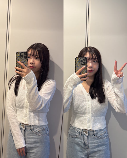 【超軟𝗤𝗤 ( ˶˘ ³˘) 必入♡短版修身唔吉肉♡】薄薄軟淋淋針織外套