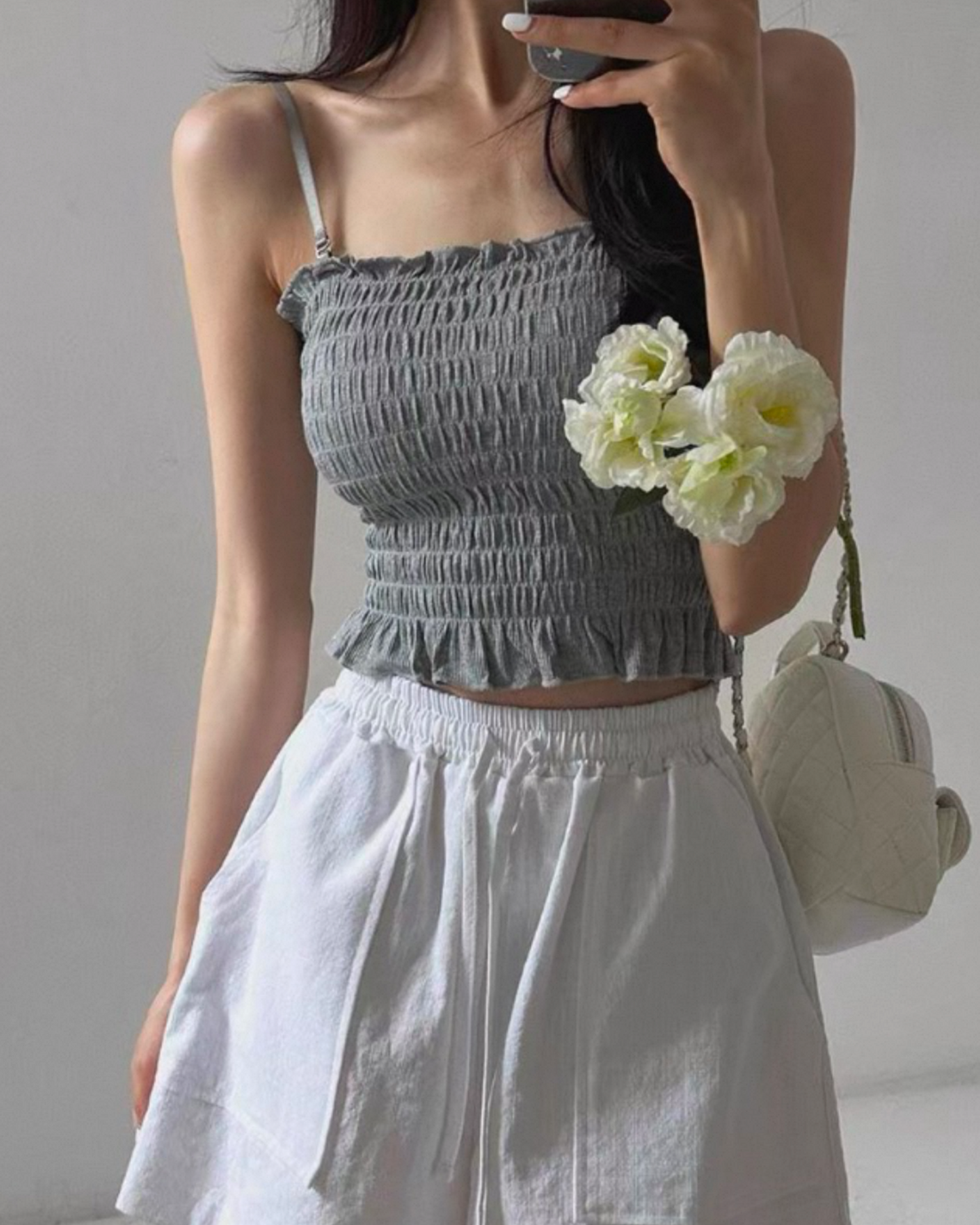 【◡̈ 獨家人氣𝗖𝗢𝗠𝗘𝗕𝗔𝗖𝗞 ◡̈ 超美皺摺背心❤ 𝗛𝗞𝗱 𝟭𝟬𝟵 𝗣𝗜𝗖𝗞❤ 可拆除吊帶 】𝗦𝘄𝗶𝘀𝘀 𝗩𝗲𝘀𝘁 (連𝗣𝗔𝗗)