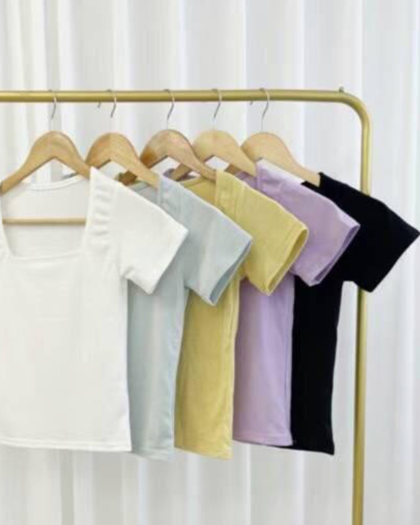 【夏日透氣𝗠𝗮𝘅🧡 超美香芋紫 𝗛𝗞𝗱 𝟭𝟬𝟵 】𝗦𝗾𝘂𝗮𝗿𝗲 𝗡𝗲𝗰𝗸 𝗖𝗿𝗼𝗽