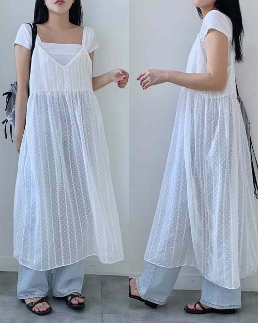 【♡(˃͈ ˂͈ )早鳥蛋糕裙 長版特別奶油色🧈🧈 】𝗗𝗼𝘁 𝗟𝗶𝗻𝗲 𝗢𝗣𝗦