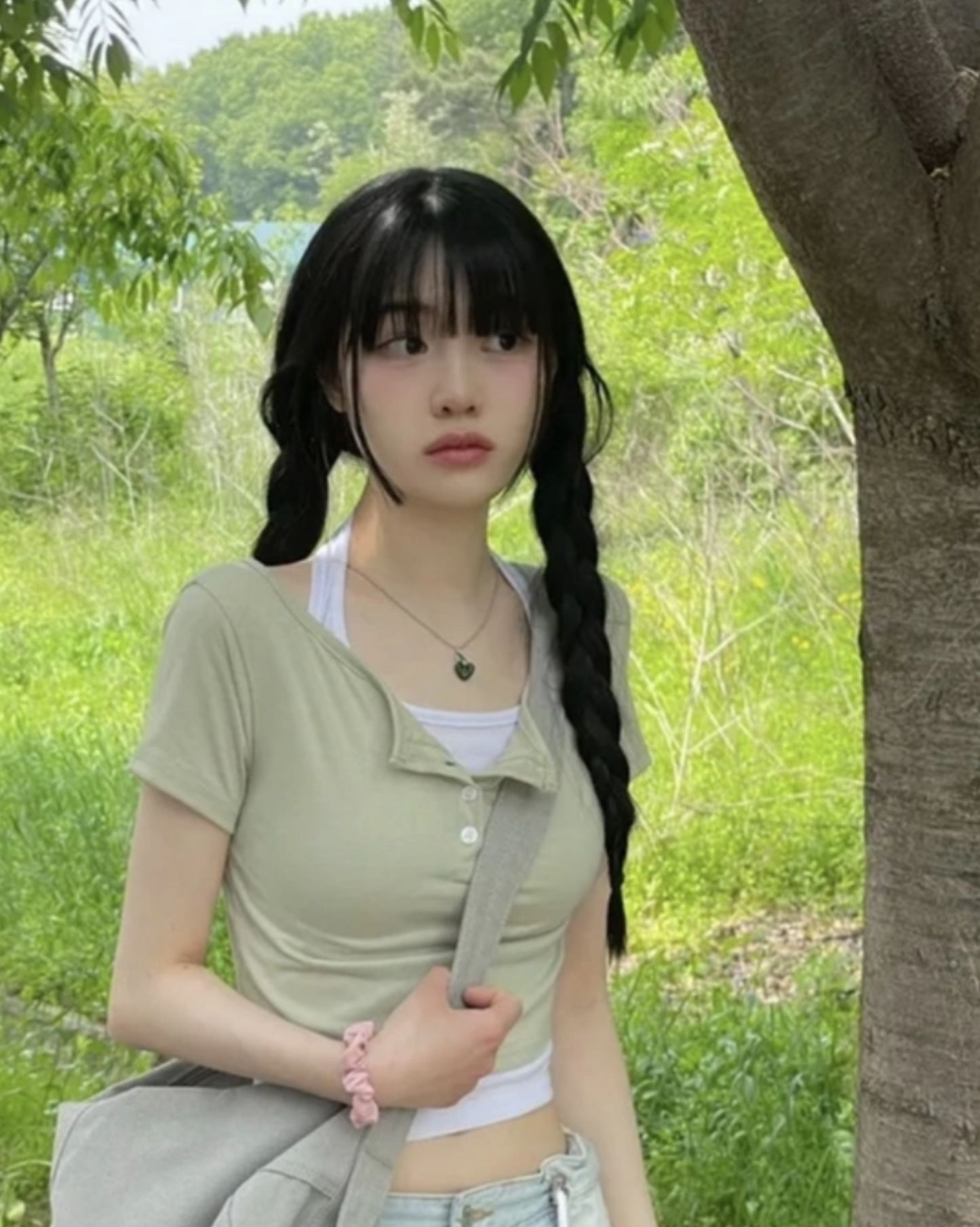 【早鳥+超推𝗠𝗶𝗻𝘁色っっ拼色連背心套裝!】拼色迷你裝