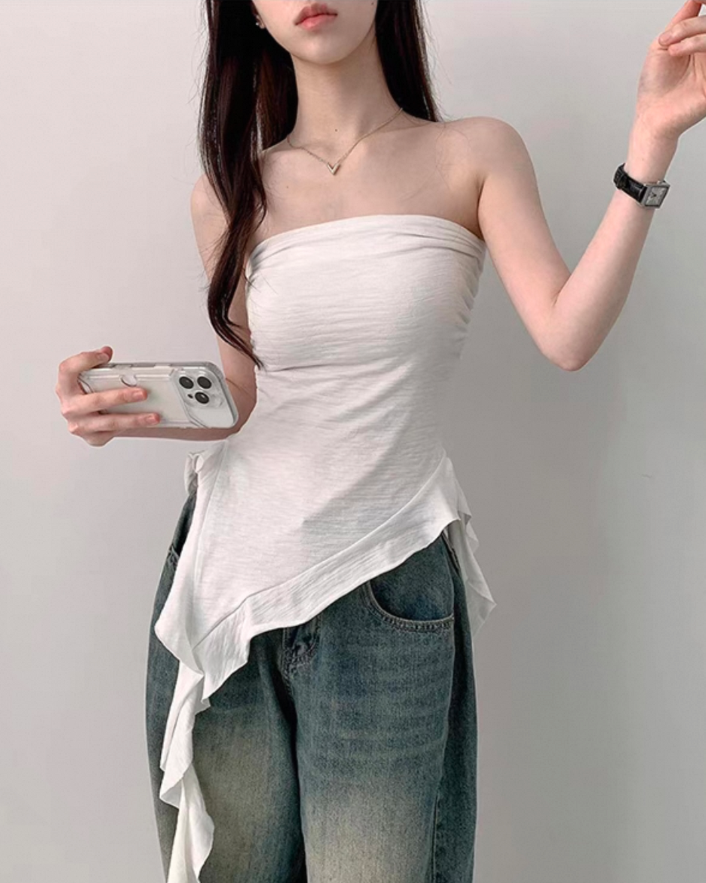 【.☘︎ ݁˖ 型格𝗣𝗜𝗖𝗞 !不規則荷葉邊 🤍🤍早鳥~】 𝗨𝗹𝘁𝗿𝗮 𝗥𝗲𝗳𝗶𝗹𝗹 𝗧𝗮𝗻𝗸 𝗧𝗼𝗽