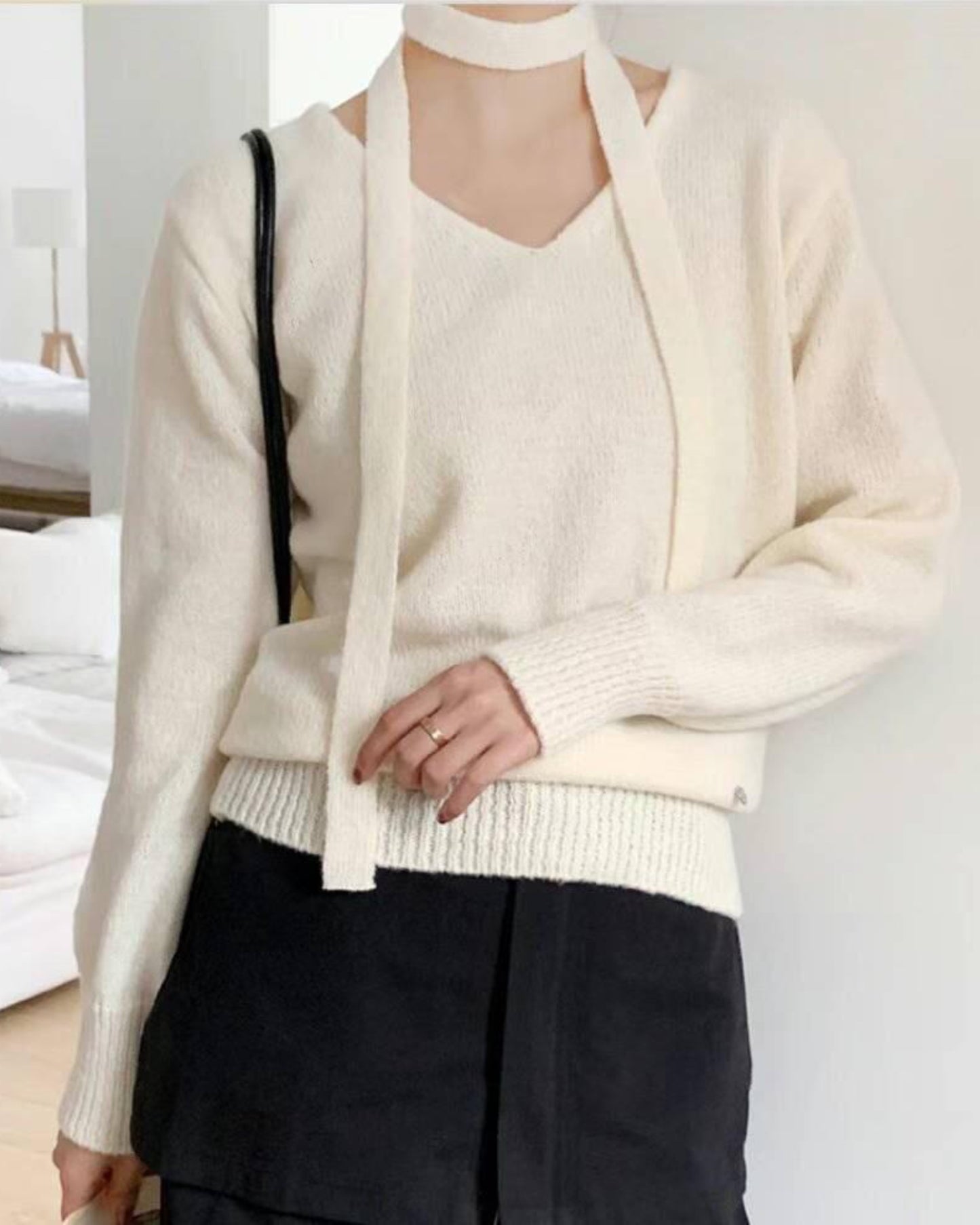 【早鳥價  | 溫柔𝗞𝗻𝗶𝘁 𝗩𝗲𝗿~~】針織𝗩領上衣
