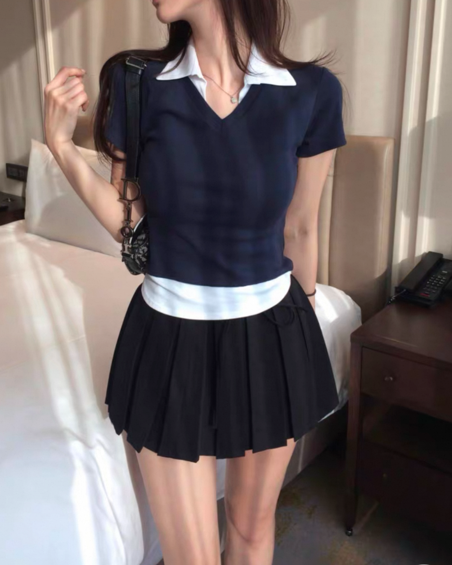 【𓂃۶ৎ小領子完全加分🎓超挺身𝗣𝗢𝗟𝗢假兩件 照打𝟴𝟮折ଘ(੭ˊᵕˋ)੭】 𝗙𝗹𝗲𝘅 𝗣𝗼𝗹𝗼 𝗡𝗲𝗰𝗸 𝗖𝗿𝗼𝗽