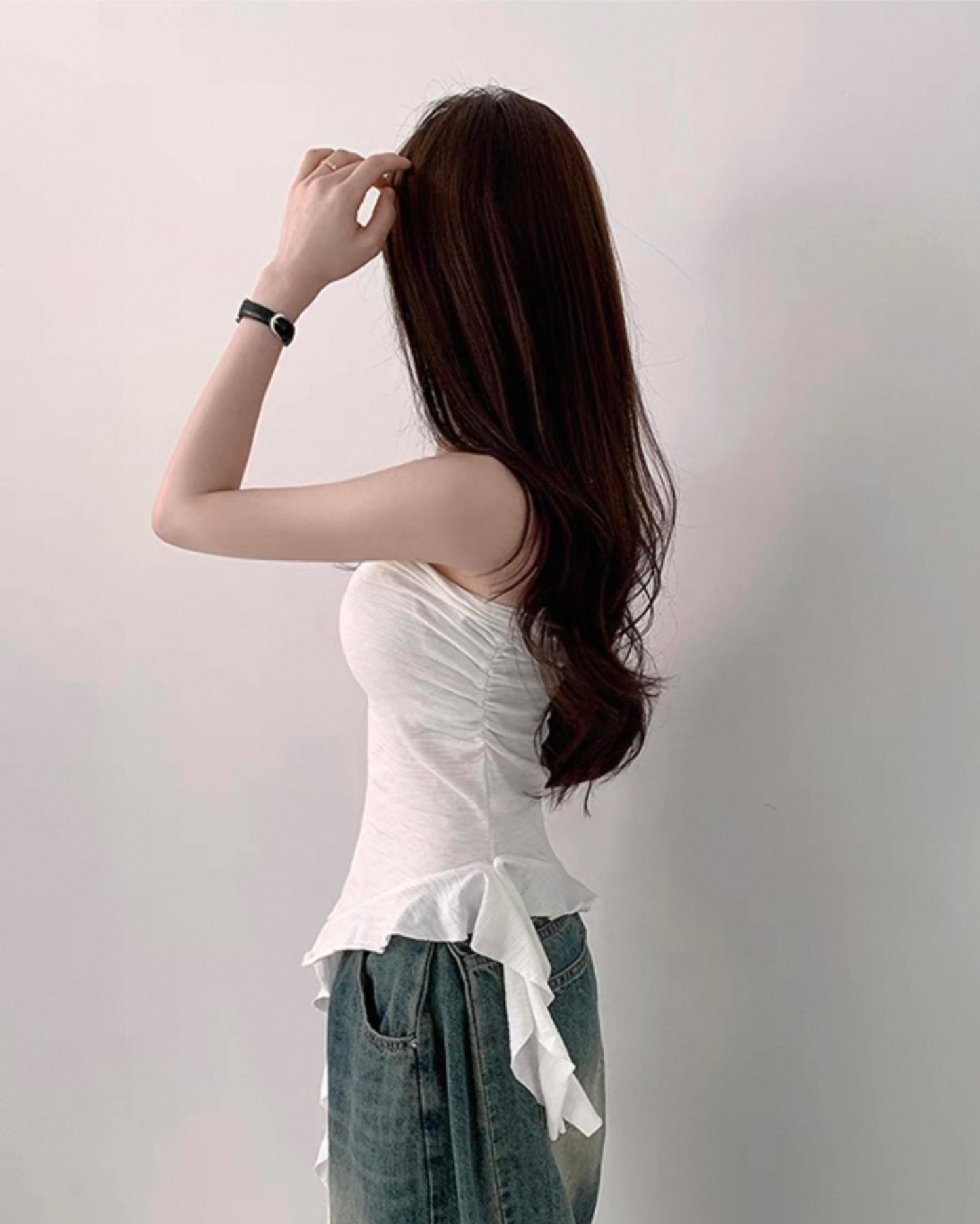 【.☘︎ ݁˖ 型格𝗣𝗜𝗖𝗞 !不規則荷葉邊 🤍🤍早鳥~】 𝗨𝗹𝘁𝗿𝗮 𝗥𝗲𝗳𝗶𝗹𝗹 𝗧𝗮𝗻𝗸 𝗧𝗼𝗽