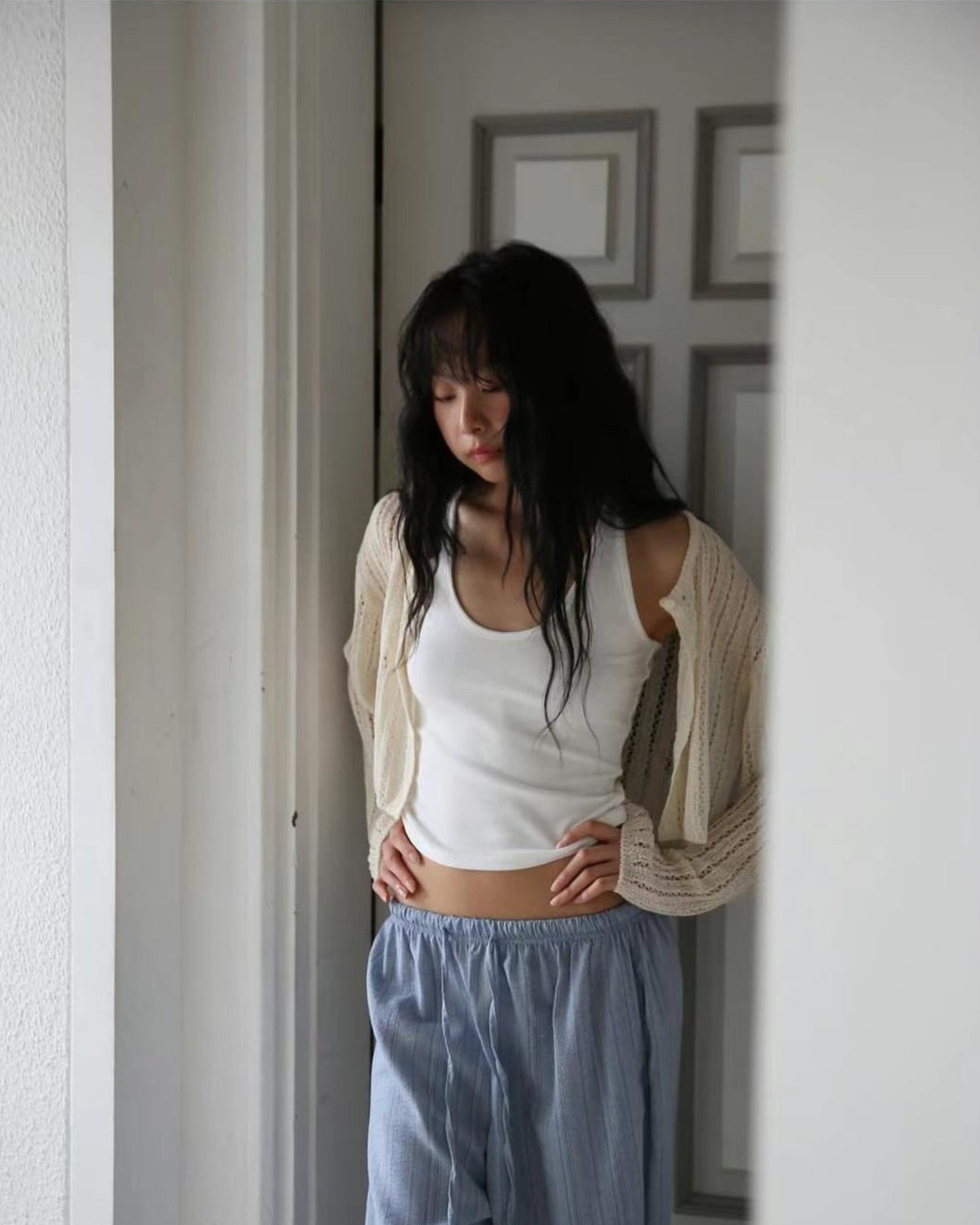 【 早鳥@冰藍色推 透氣!編織小外套🍬】𝗖𝗮𝗻𝗱𝘆 𝗖𝗮𝗿𝗱𝗶𝗴𝗮𝗻 𝗧𝗼𝗽