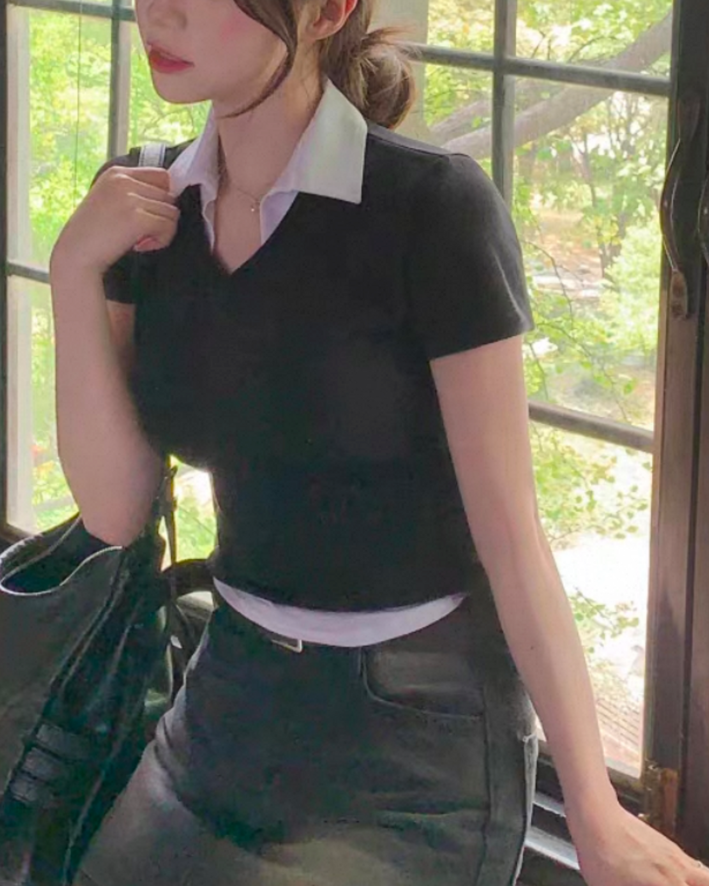 【𓂃۶ৎ小領子完全加分🎓超挺身𝗣𝗢𝗟𝗢假兩件 照打𝟴𝟮折ଘ(੭ˊᵕˋ)੭】 𝗙𝗹𝗲𝘅 𝗣𝗼𝗹𝗼 𝗡𝗲𝗰𝗸 𝗖𝗿𝗼𝗽