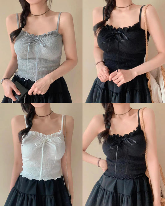 【人氣 $𝟵𝟵 𝗣𝗜𝗖𝗞🐰ྀི🐰ྀི 小性感彈力吊帶⋅˚₊‧ ଳ ‧₊˚ ⋅】𝗥𝗮𝗯𝗯𝗶𝘁 𝗥𝗶𝗯𝗯𝗼𝗻 𝗧𝗮𝗻𝗸 𝗧𝗼𝗽