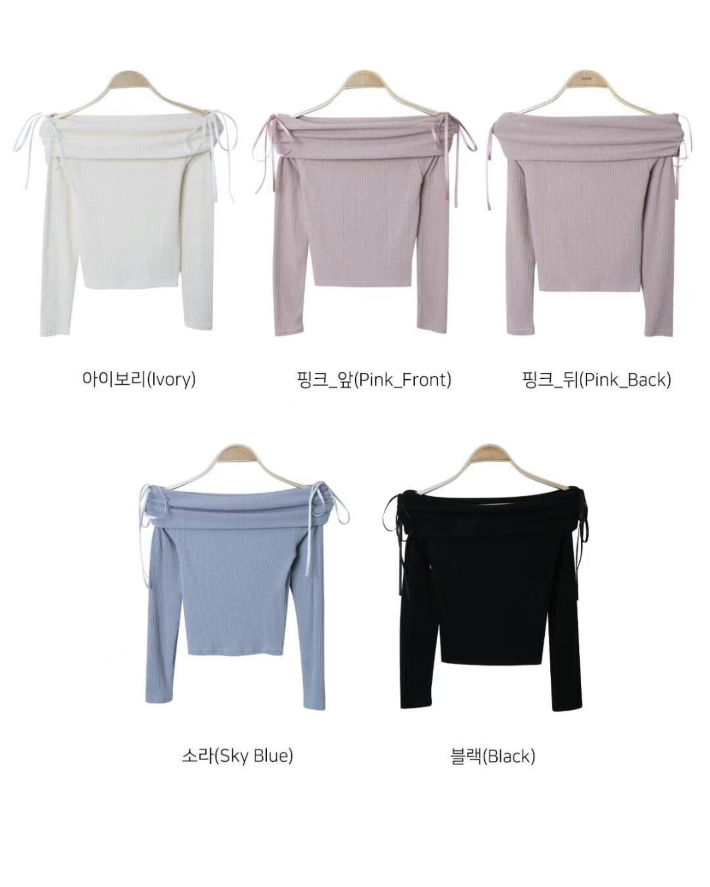 【 仙氣滿滿~蝴蝶結一字膊露肩🎀🎀 早鳥價 ~】軟糯綁帶上衣 (薄𝗩𝗲𝗿.)