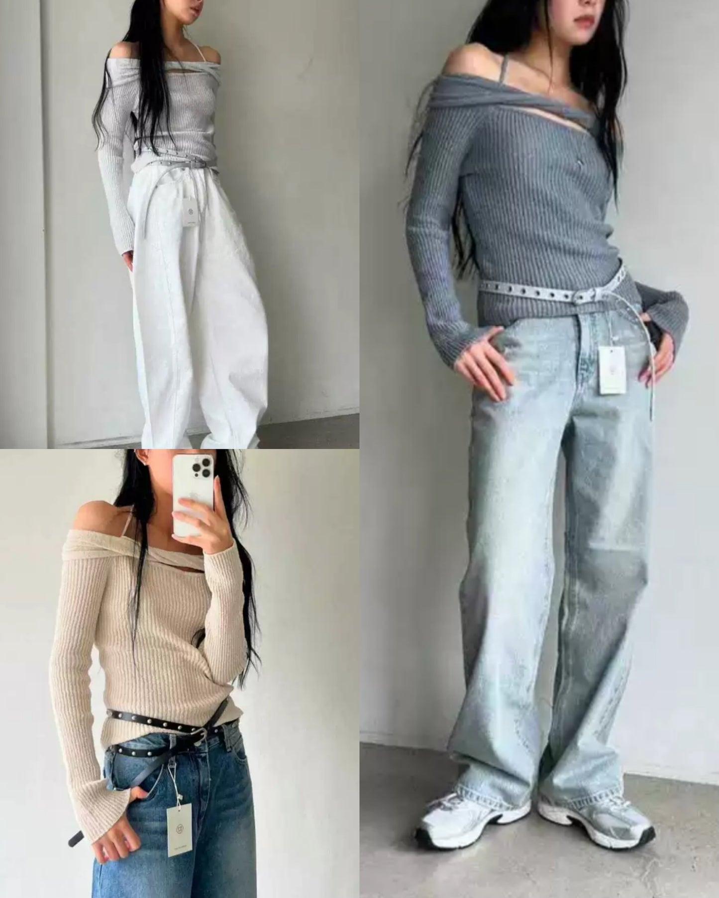 【扭結紋掛頸❦❦ 一字膊~ 超軟熟感.ᐟ.ᐟ】𝗪𝗮𝗳𝗳𝗹𝗲 𝗧𝘄𝗶𝘀𝘁 𝗢𝗳𝗳 𝗦𝗵𝗼𝘂𝗹𝗱𝗲𝗿 𝗧𝗼𝗽