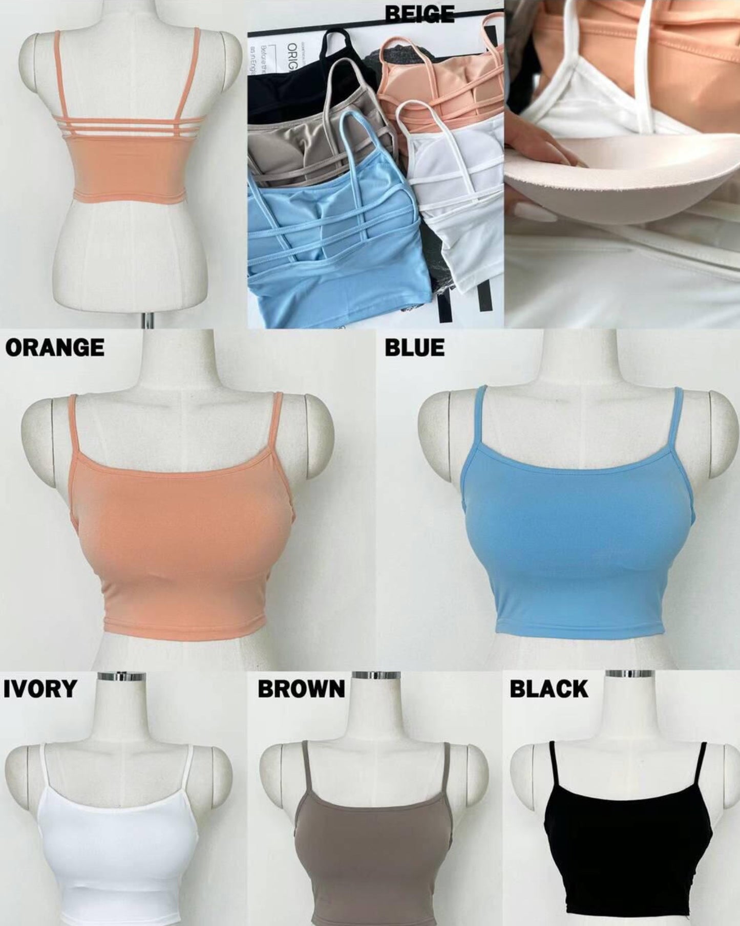 【有𝗣𝘂𝘀𝗵 𝗨𝗽 效果+後面露背.ᐟ.ᐟ】𝗟𝗶𝗻𝗲 𝗨𝗽 𝗕𝗿𝗮 𝗧𝗼𝗽 (連𝗣𝗔𝗗)