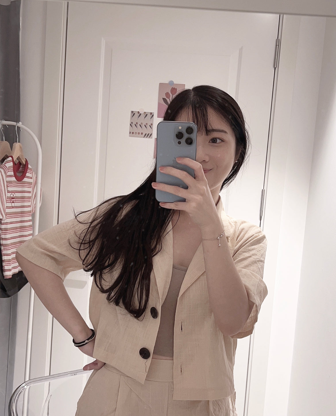 【∙·▫▫ᵒᴼᵒ▫ₒₒ▫ 熱賣回歸! 棉麻高質地小西裝 ! 】𝗦𝗵𝗼𝗿𝘁 𝗕𝗹𝗮𝘇𝗲𝗿 𝗝𝗞