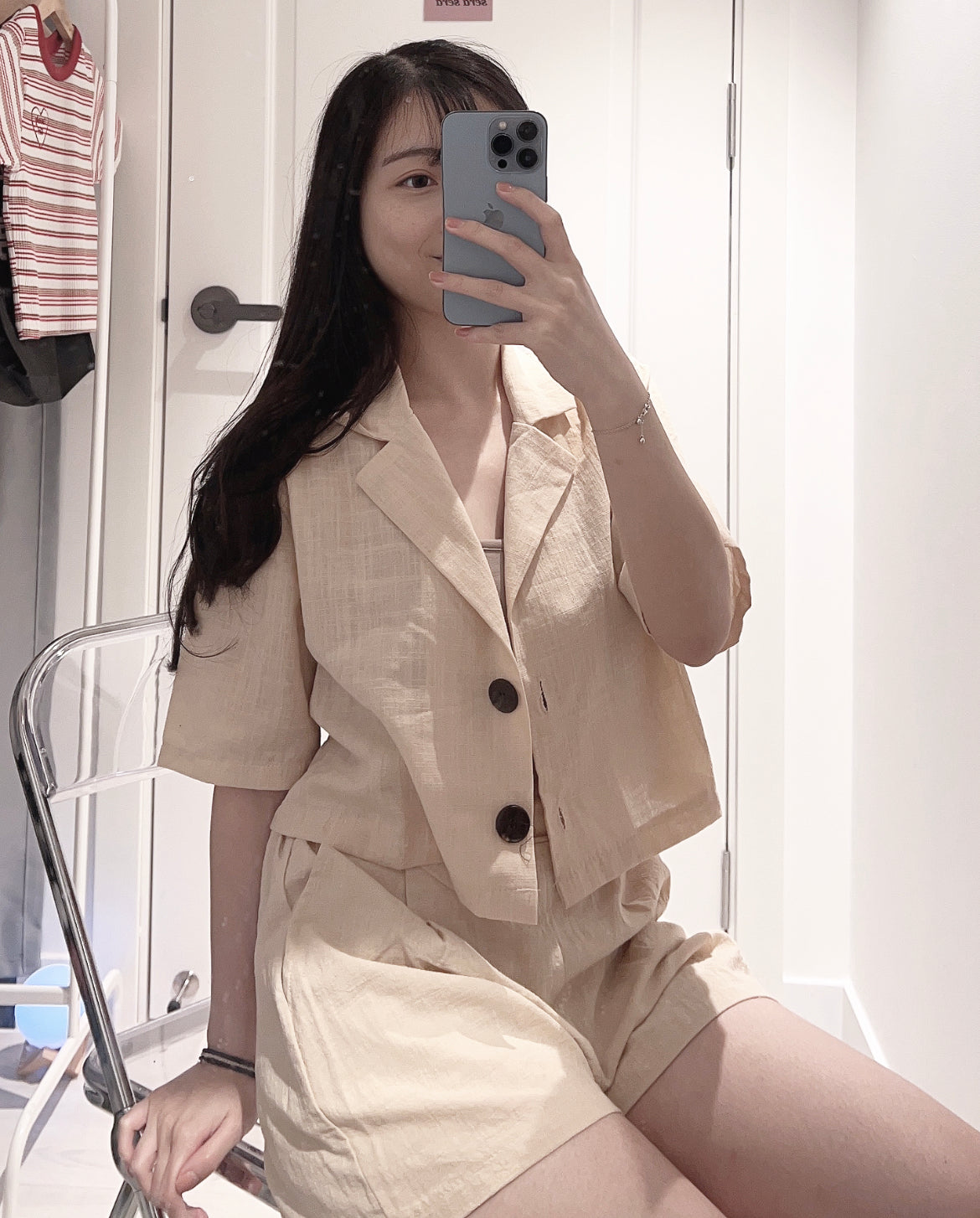 【∙·▫▫ᵒᴼᵒ▫ₒₒ▫ 熱賣回歸! 棉麻高質地小西裝 ! 】𝗦𝗵𝗼𝗿𝘁 𝗕𝗹𝗮𝘇𝗲𝗿 𝗝𝗞