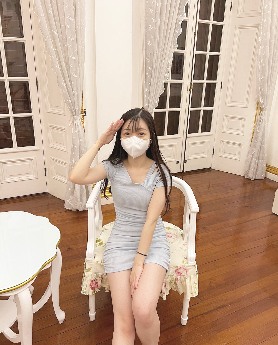 【斯文小禮服.ᐟ.ᐟ】小皺褶𝗦𝗹𝗶𝗺 𝗖𝘂𝘁 𝗢𝗣𝗦