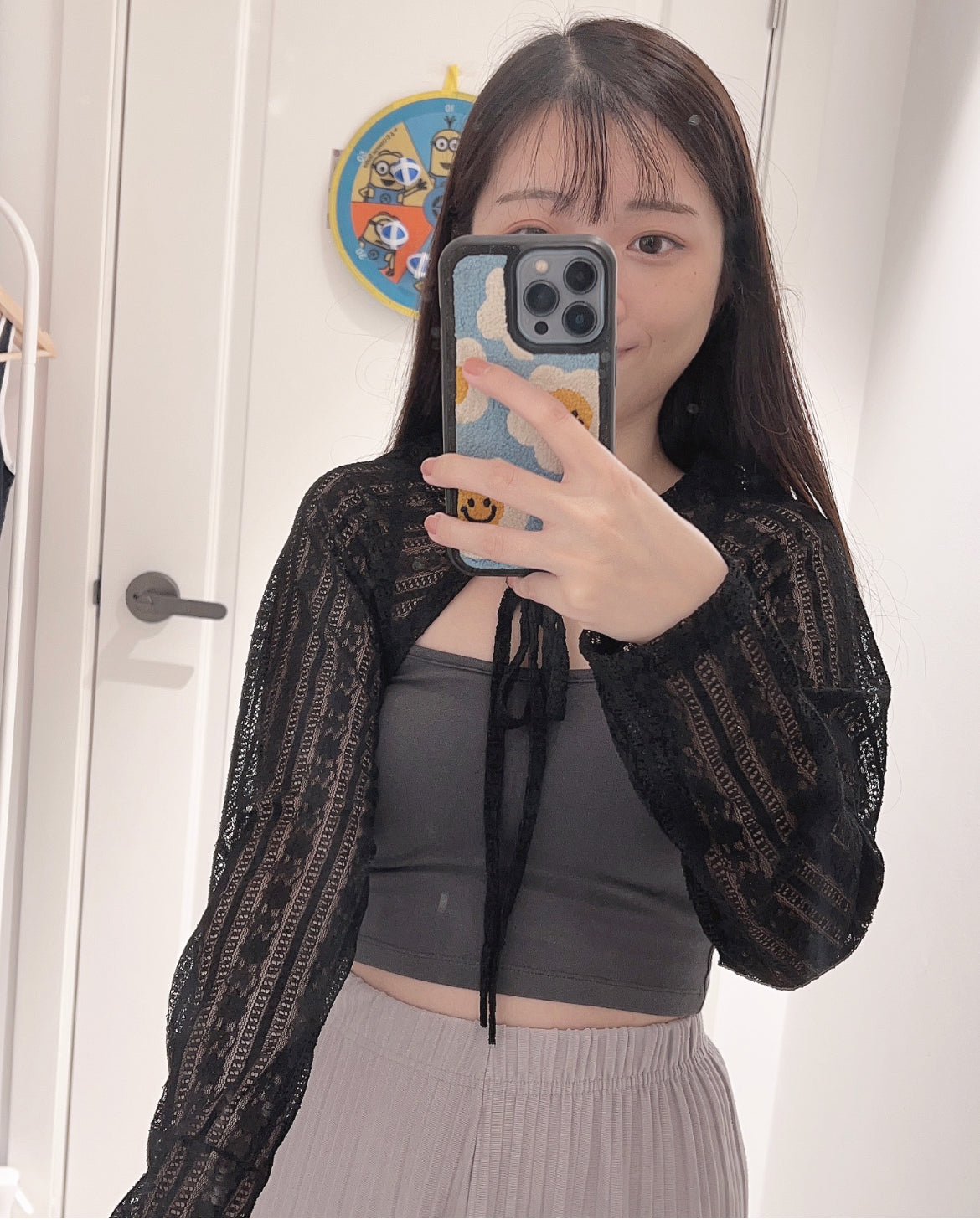 【っ✂︎花花圖案 包唔撞款 |𝗛𝗞𝗱 𝟭𝟬𝟵 】花紋綁帶小外套