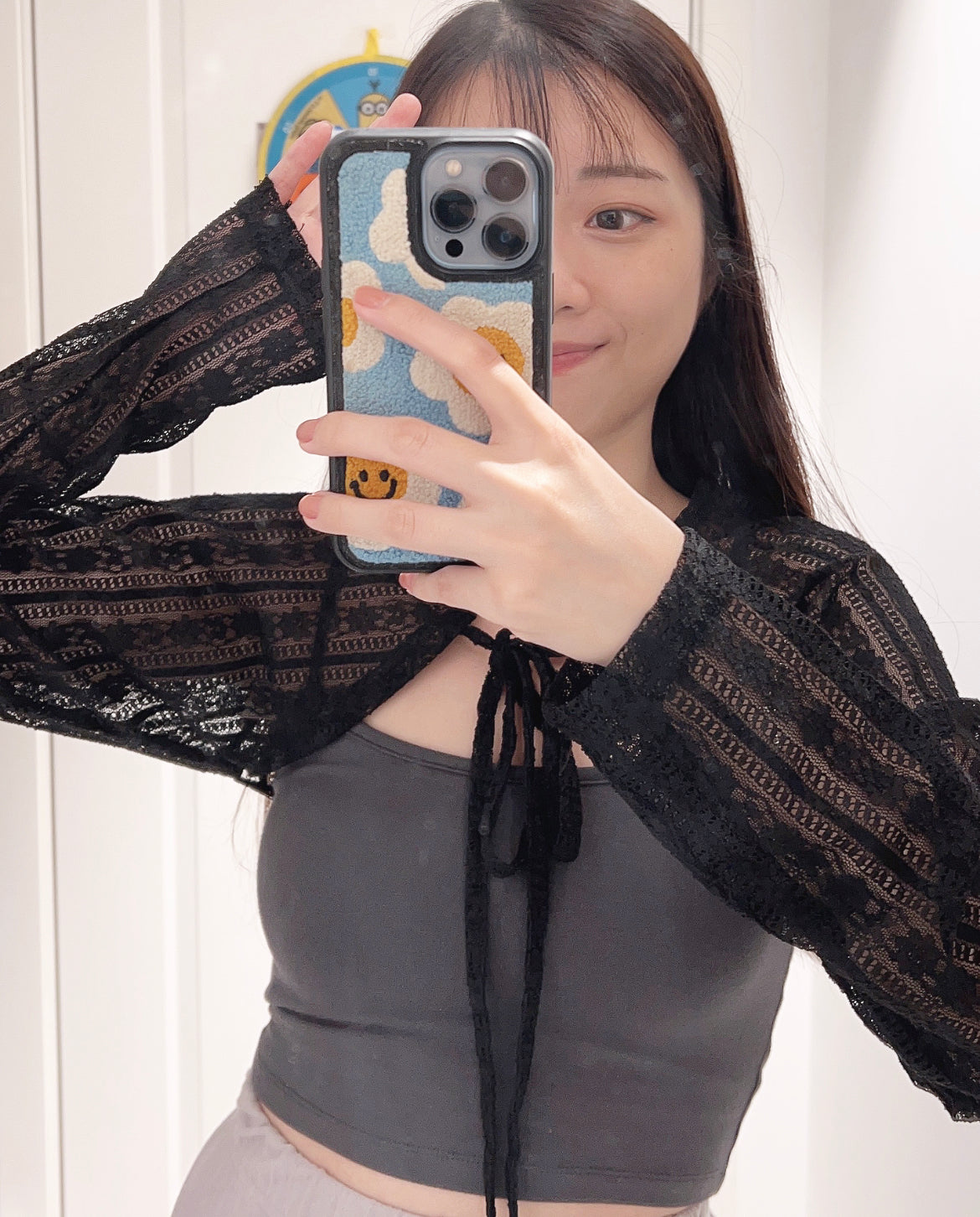 【っ✂︎花花圖案 包唔撞款 |𝗛𝗞𝗱 𝟭𝟬𝟵 】花紋綁帶小外套