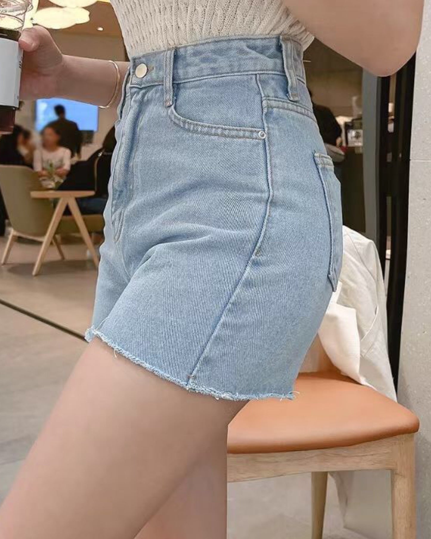 【٩٩人氣早鳥💘 百搭修腿型~齊𝟰個𝗦𝗶𝘇𝗲】𝗕𝗮𝘀𝗶𝗰 𝗗𝗲𝗻𝗶𝗺 𝗦𝗵𝗼𝗿𝘁 𝗣𝗮𝗻𝘁𝘀