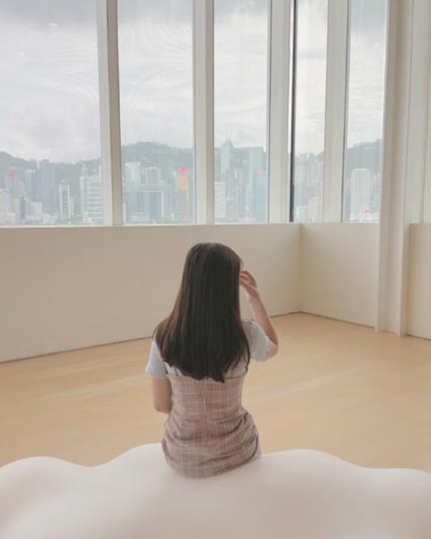 迷你格仔吊帶裙♥