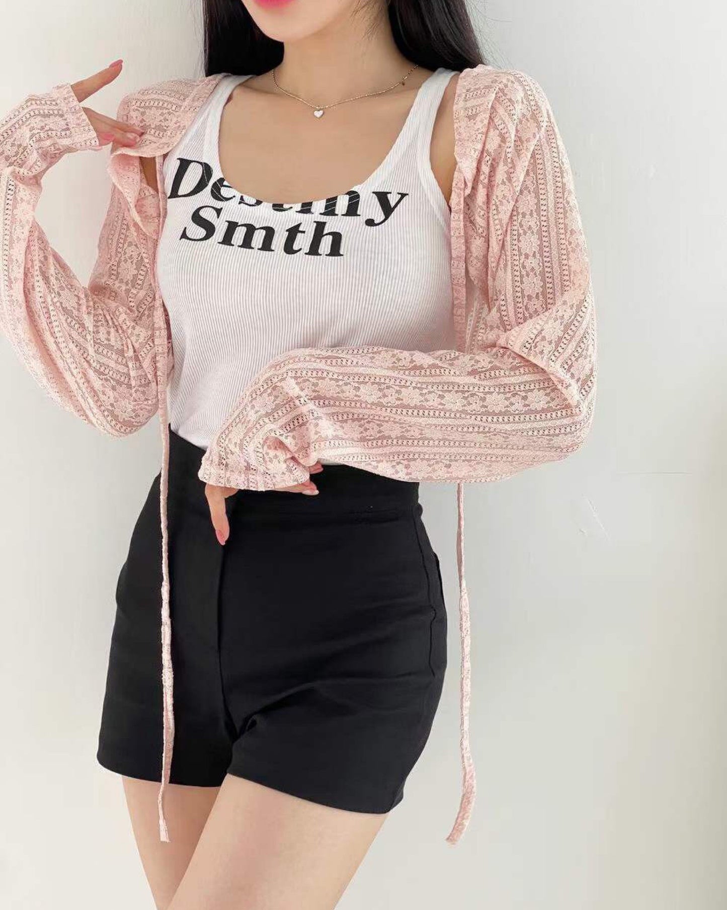 【っ✂︎花花圖案 包唔撞款 |𝗛𝗞𝗱 𝟭𝟬𝟵 】花紋綁帶小外套