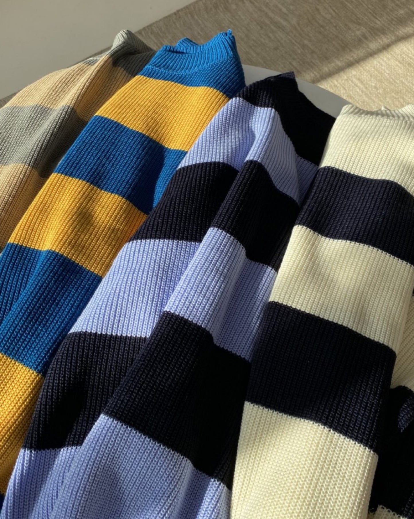 拼色針織上衣♥