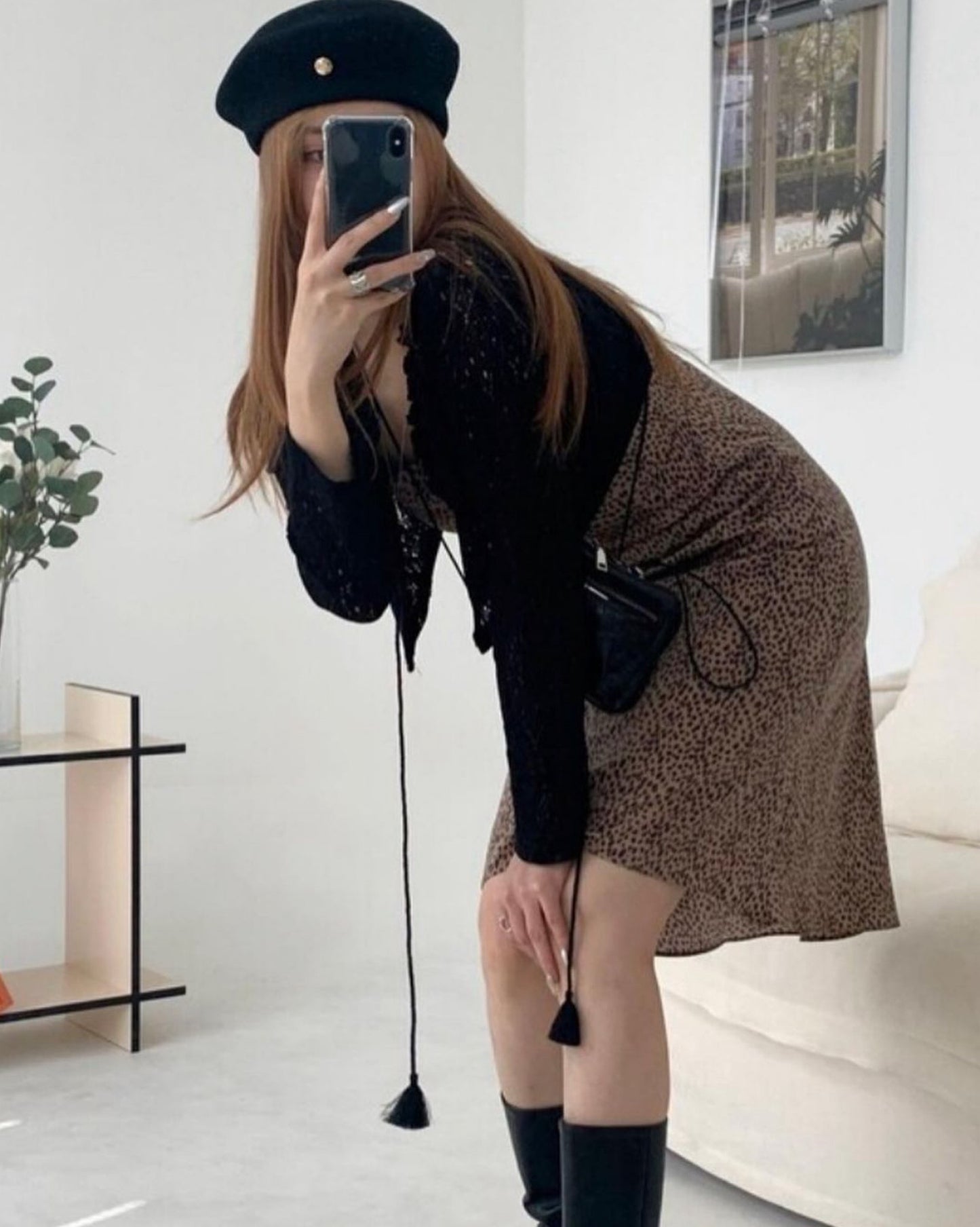 小流蘇綁帶花紋𝗢𝘂𝘁𝗲𝗿♥