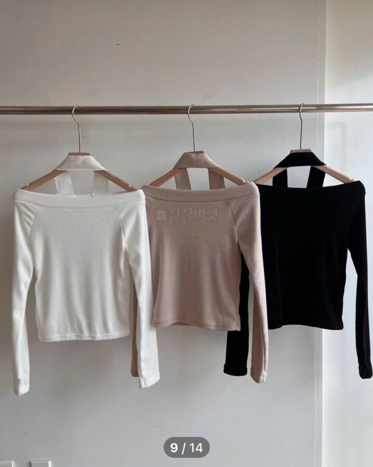 【早鳥價 | 甜美系列.ᐟ.ᐟ】掛頸小露肩𝗧𝗼𝗽