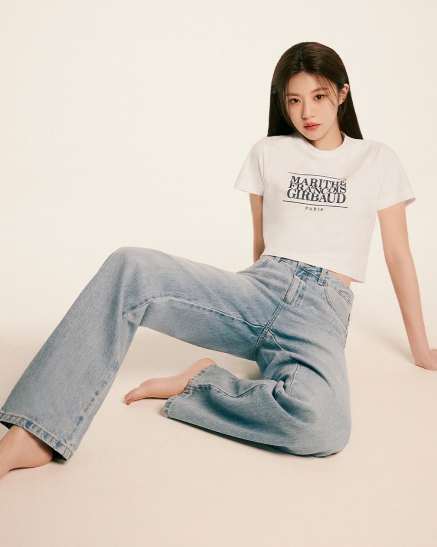 【短身版♡♡】𝗠𝗔𝗥𝗜𝗧𝗛𝗘 𝗙𝗥𝗔𝗡𝗖𝗢𝗜𝗦 𝗚𝗜𝗥𝗕𝗔𝗨𝗗 𝗖𝗟𝗔𝗦𝗦𝗜𝗖 𝗟𝗢𝗚𝗢 𝗖𝗥𝗢𝗣 𝗧𝗘𝗘 (高允貞同款)