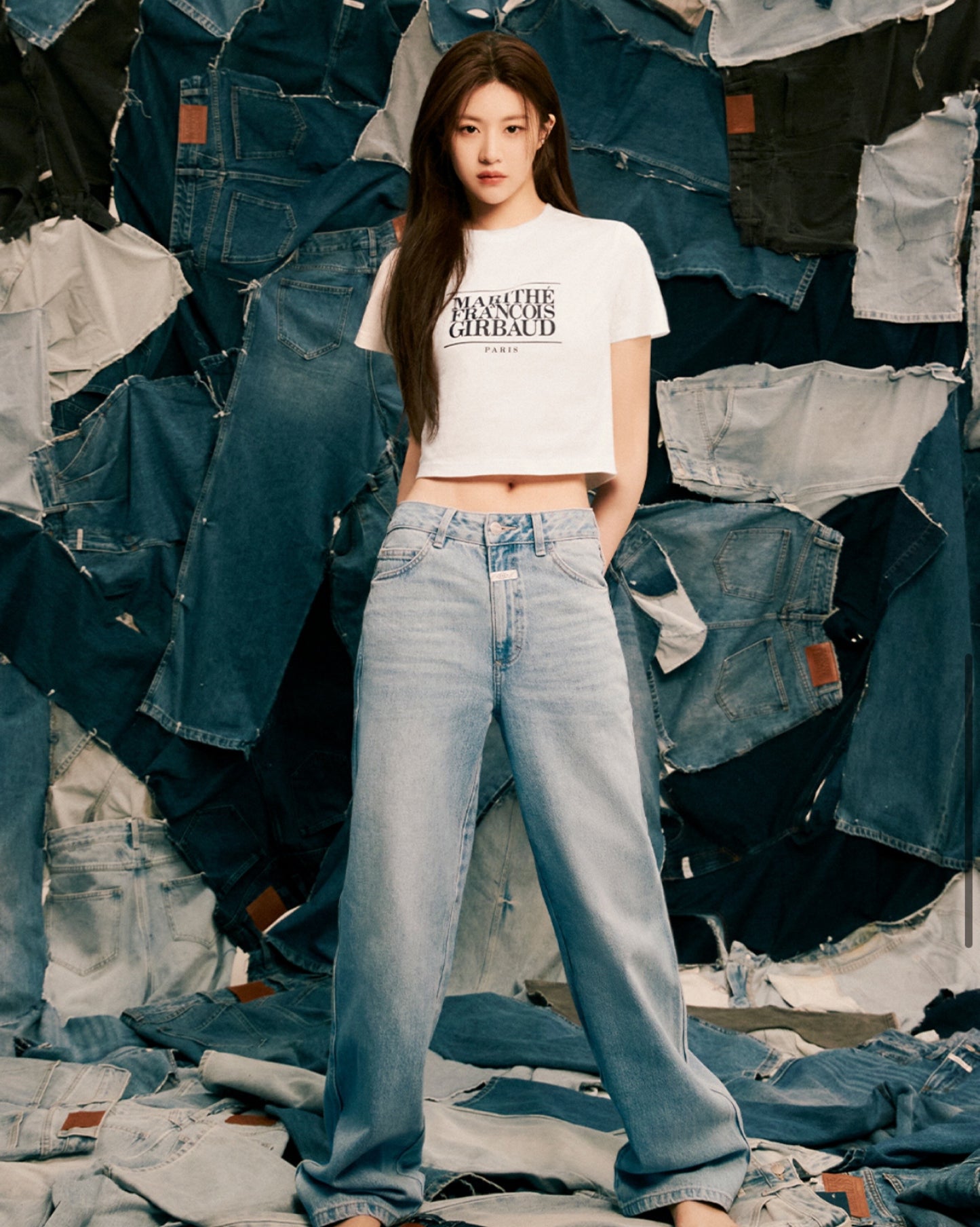 【短身版♡♡】𝗠𝗔𝗥𝗜𝗧𝗛𝗘 𝗙𝗥𝗔𝗡𝗖𝗢𝗜𝗦 𝗚𝗜𝗥𝗕𝗔𝗨𝗗 𝗖𝗟𝗔𝗦𝗦𝗜𝗖 𝗟𝗢𝗚𝗢 𝗖𝗥𝗢𝗣 𝗧𝗘𝗘 (高允貞同款)