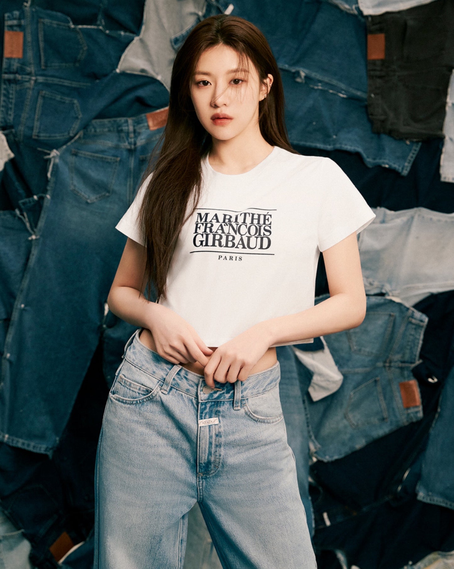 【短身版♡♡】𝗠𝗔𝗥𝗜𝗧𝗛𝗘 𝗙𝗥𝗔𝗡𝗖𝗢𝗜𝗦 𝗚𝗜𝗥𝗕𝗔𝗨𝗗 𝗖𝗟𝗔𝗦𝗦𝗜𝗖 𝗟𝗢𝗚𝗢 𝗖𝗥𝗢𝗣 𝗧𝗘𝗘 (高允貞同款)