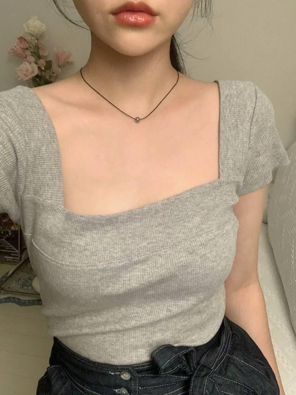 【‧⁺˖(ෆ˙ᵕ˙ෆ)🐰 早鳥百搭方領 | 超彈收腰𝗖𝗿𝗼𝗽 🐰】𝗦𝗾𝘂𝗮𝗿𝗲 𝗕𝘂𝗻𝗻𝘆 𝗖𝗿𝗼𝗽